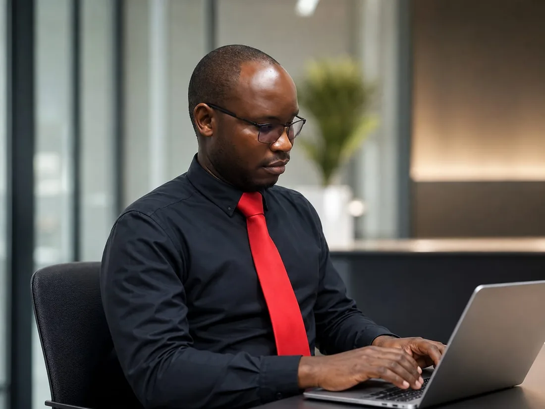 3C Consultancy professional reviewing information on a laptop